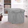Ribbed Foldable Storage Box Grey