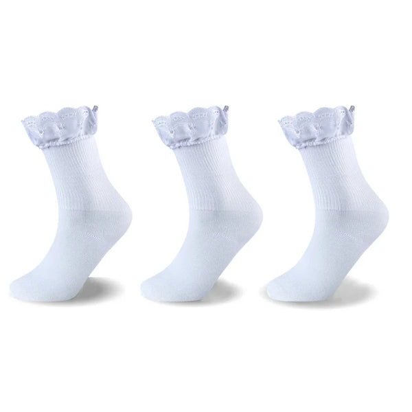 GC Girls Lace Trim Socks – 12 Pack