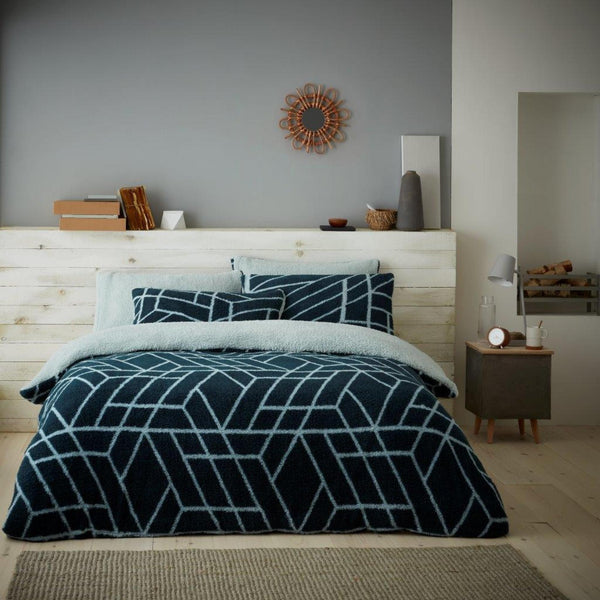 GC Luxury Teddy Geometric Duvet Cover Set