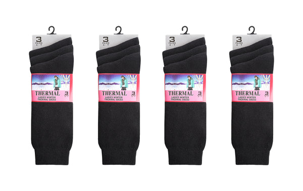 3pk Ladies Brushed Thermal Socks