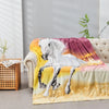 GC 3D Printed Running Horse Throw Blanket