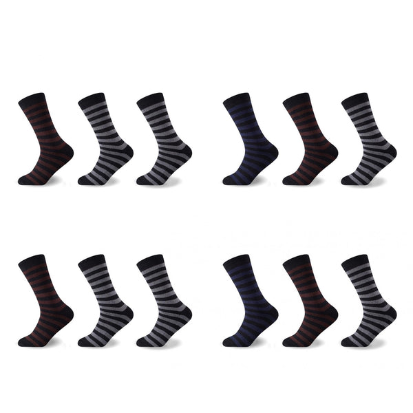 GC Men's Thermal Stripe Socks – 12 Pack