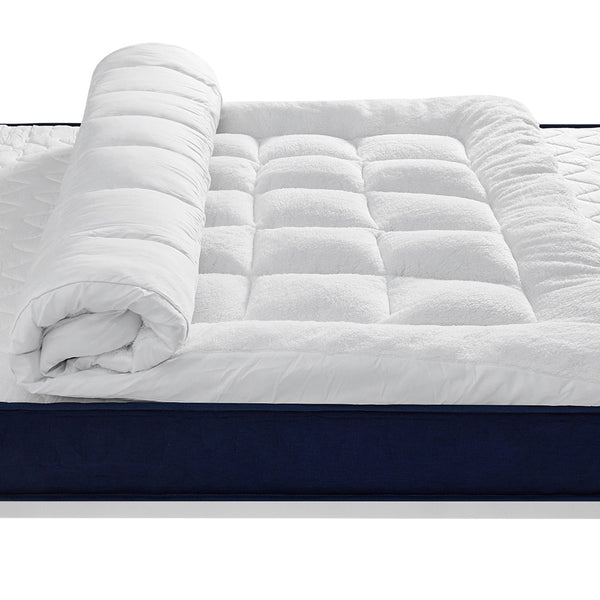 10cm Teddy Fleece Mattress Topper