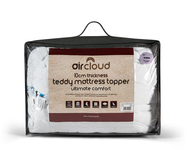 10cm Teddy Fleece Mattress Topper