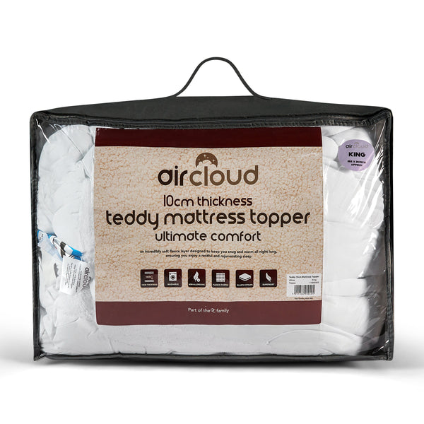 10cm Teddy Fleece Mattress Topper