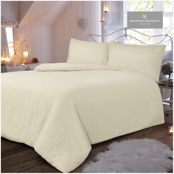 Flannel Plain Duvet Set - Gaveno Cavailia