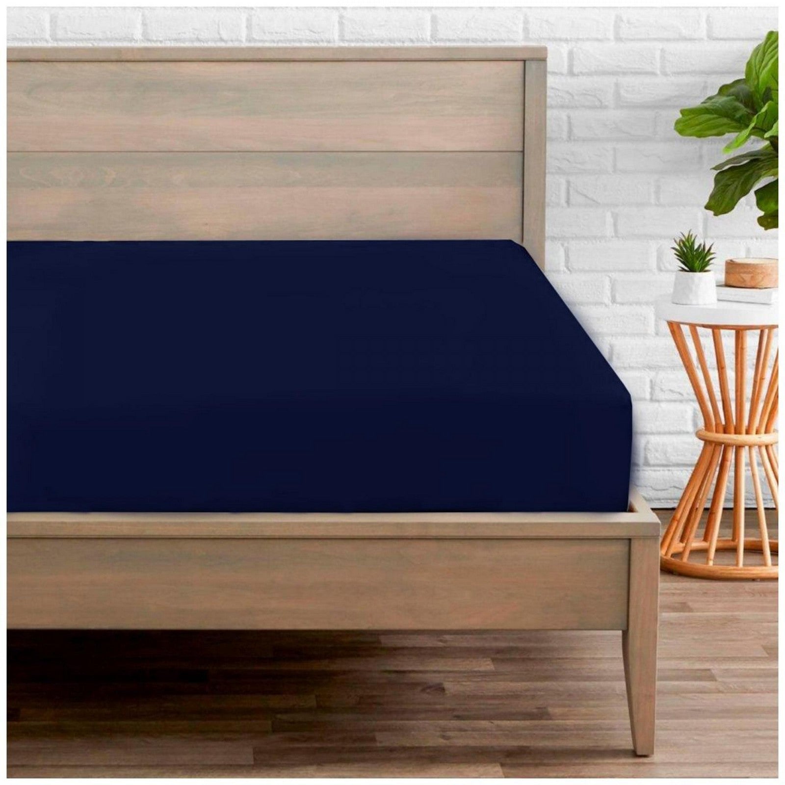 11020110 percale fitted sheet single navy 1 2