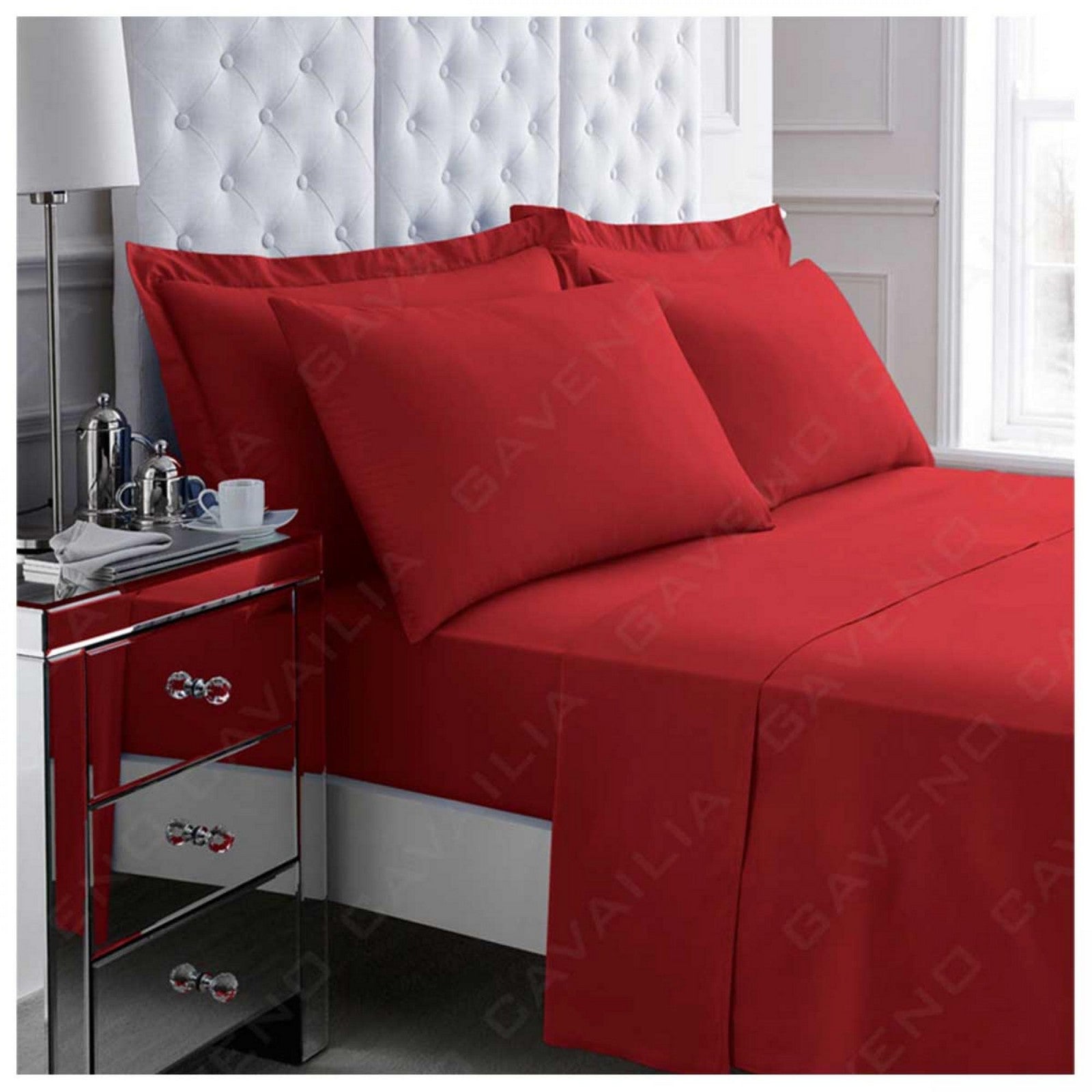 11020837 percale flat sheet single red 1 2