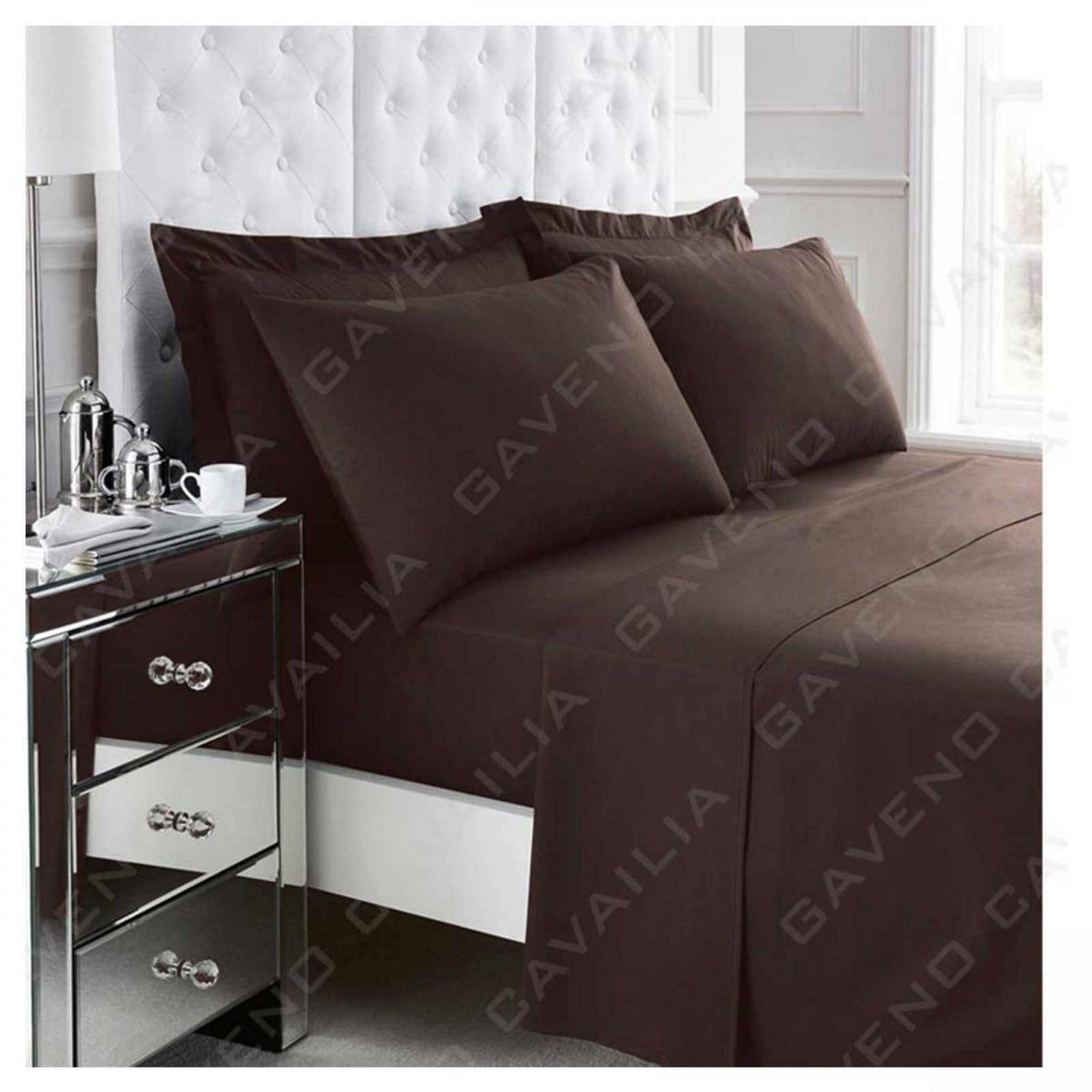 11020875 percale flat sheet single choco 1 2