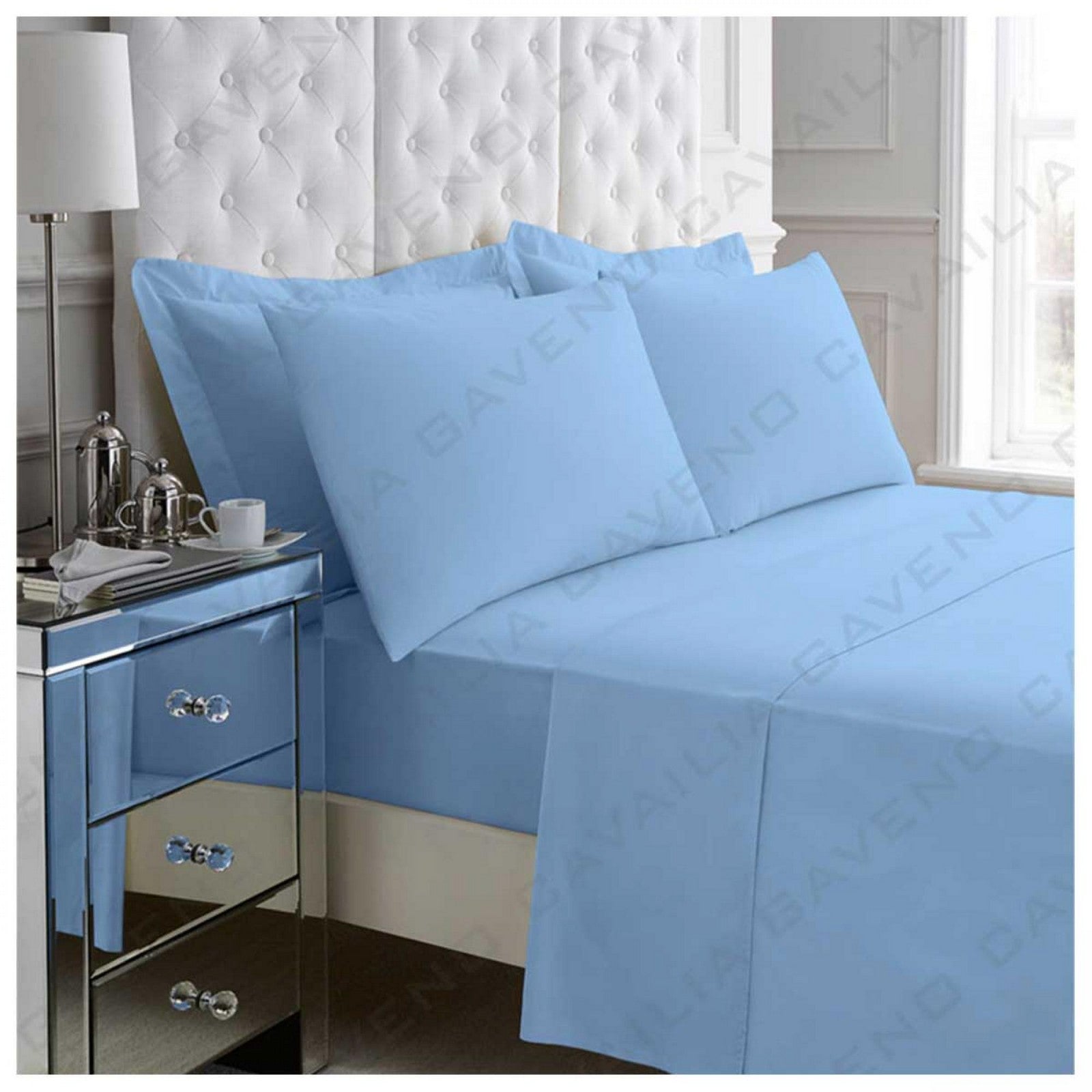 11020882 percale flat sheet single blue 1 2