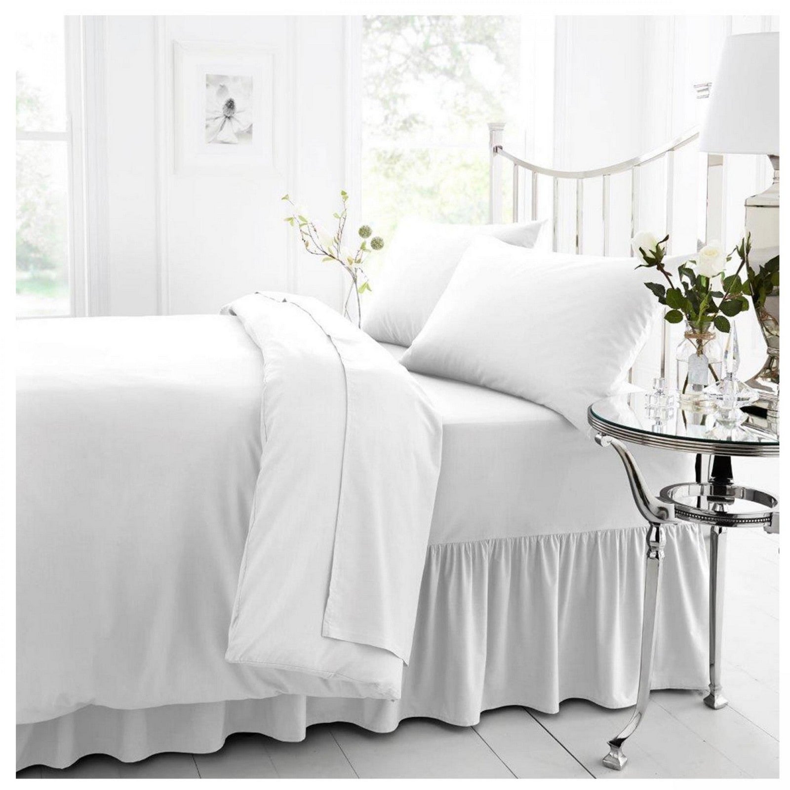 11021490 percale valance sheet king white 1 2