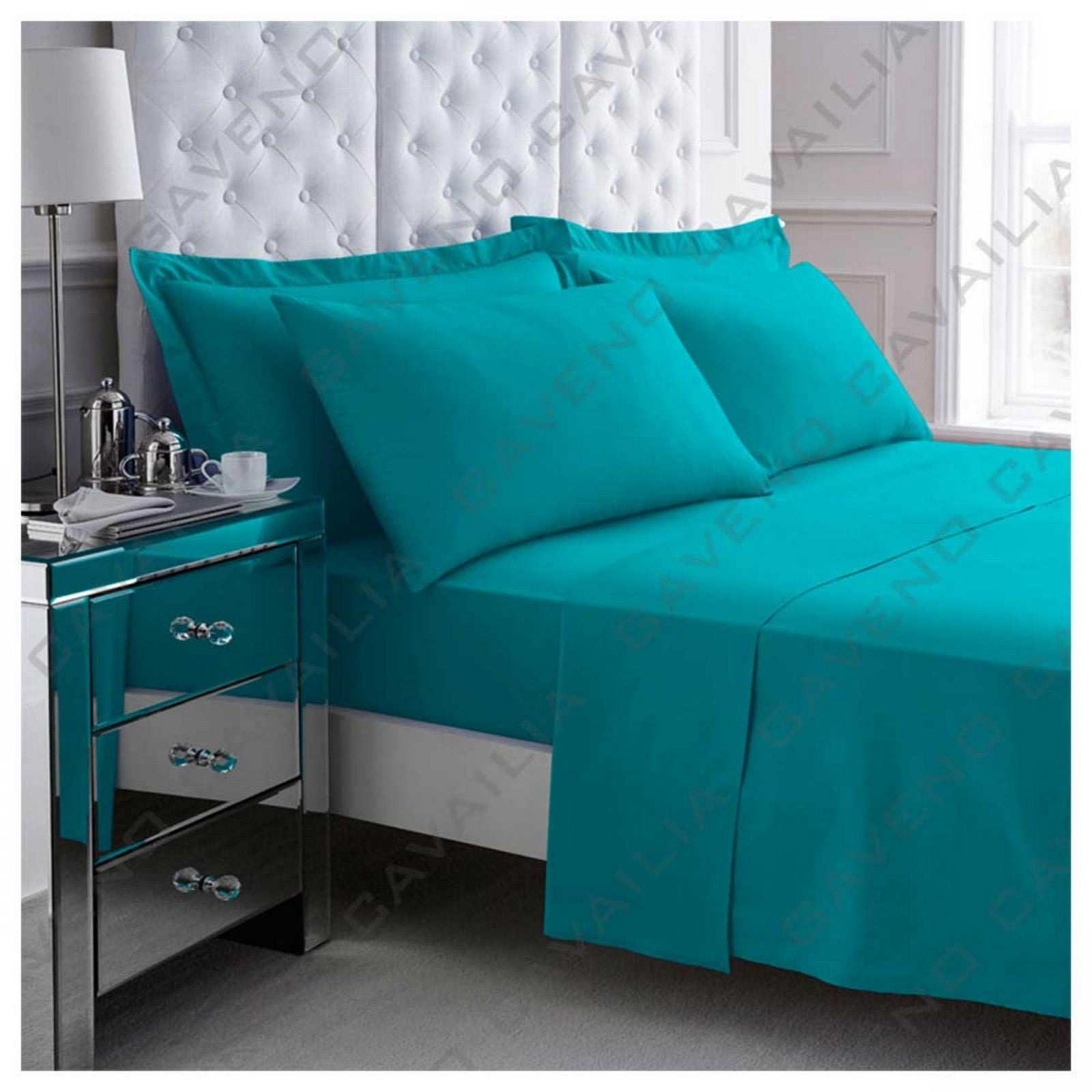 11041504 percale flat sheet single teal 1 2