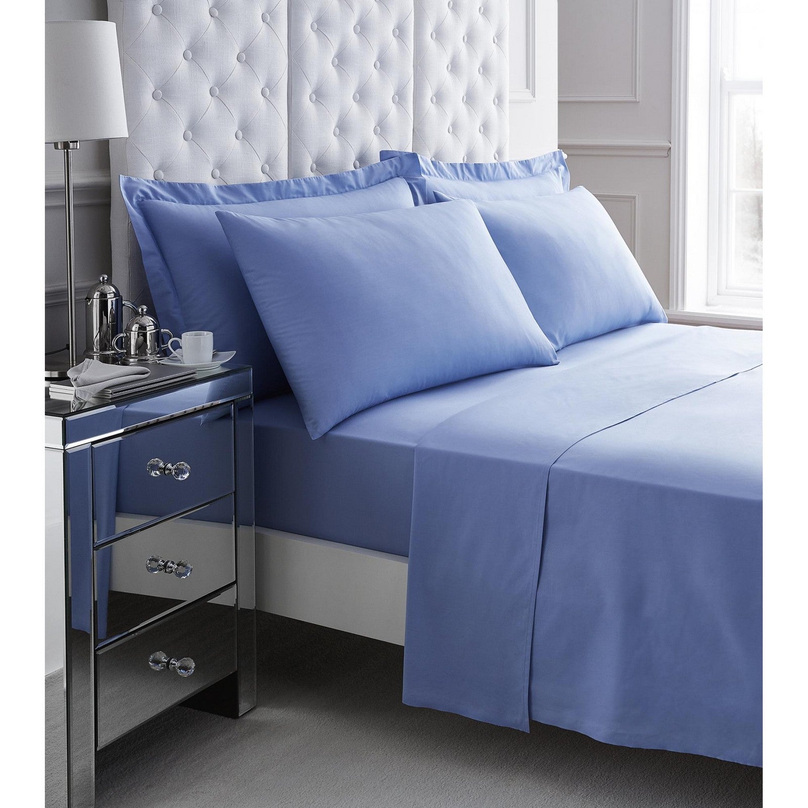 11061014 200 tc egyptian cotton flat sheet king blue 1 3