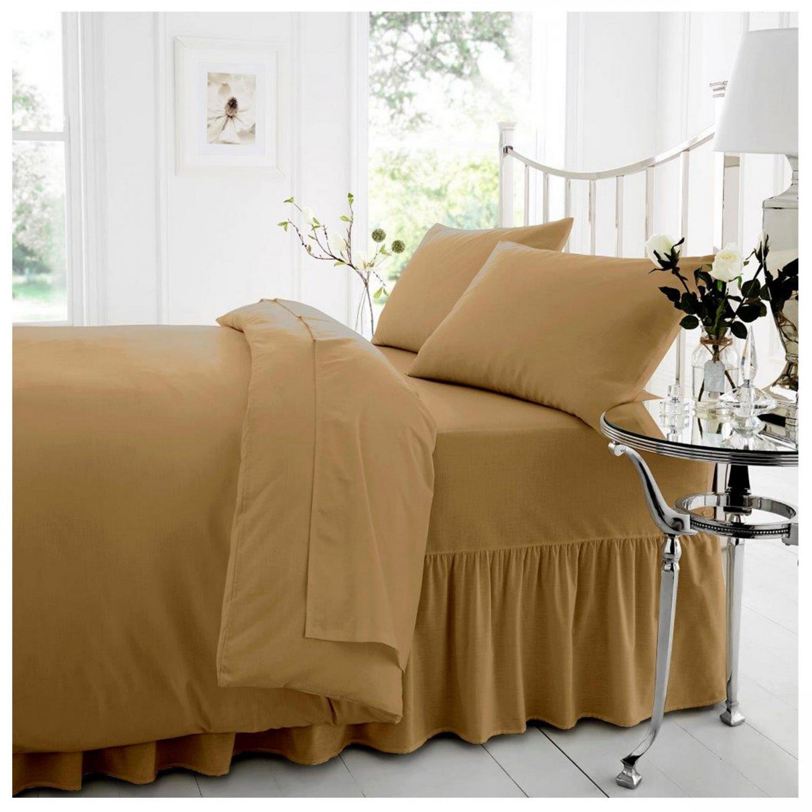 11074298 percale valance sheet king natural 1 2