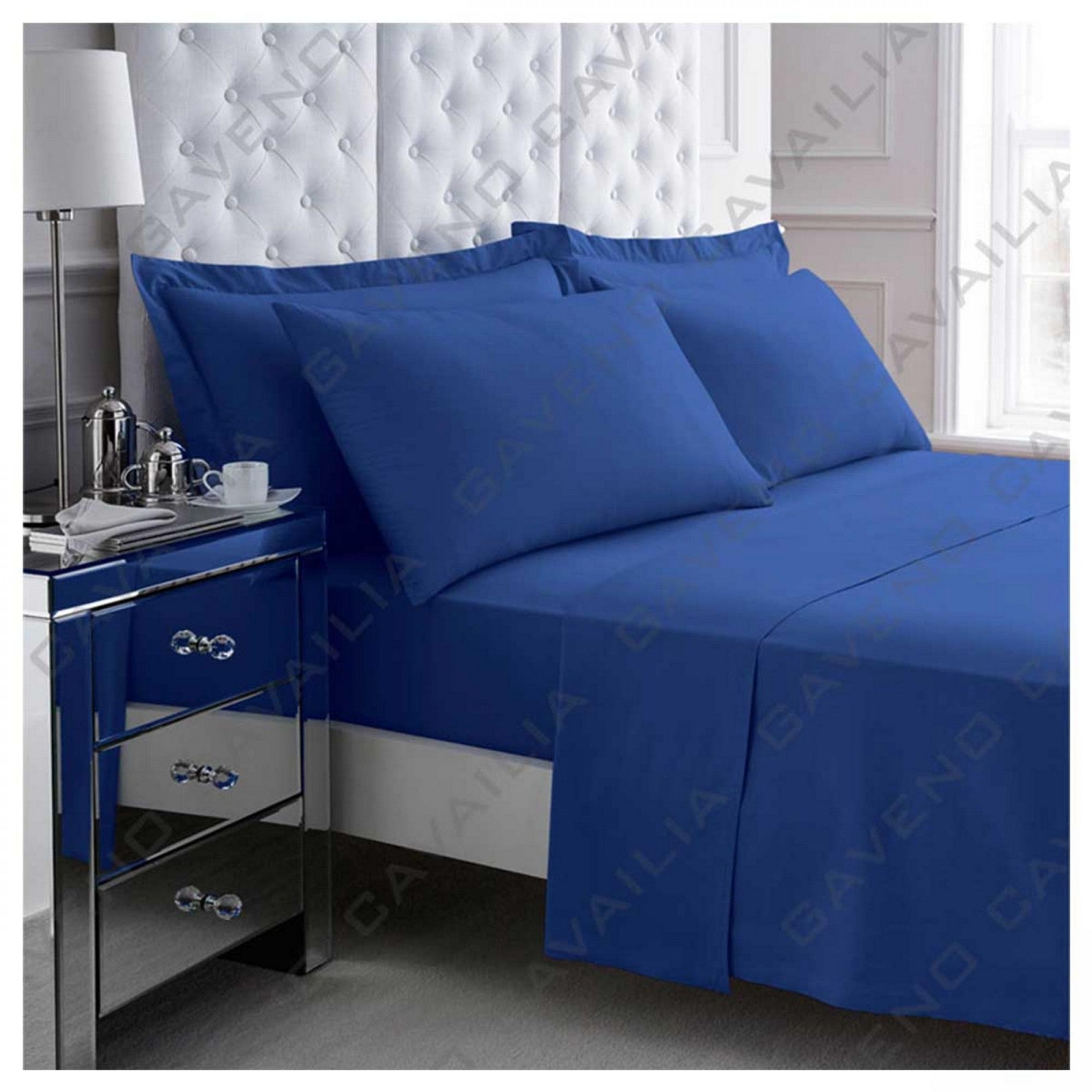 11094425 percale flat sheet single royal blue 1 2