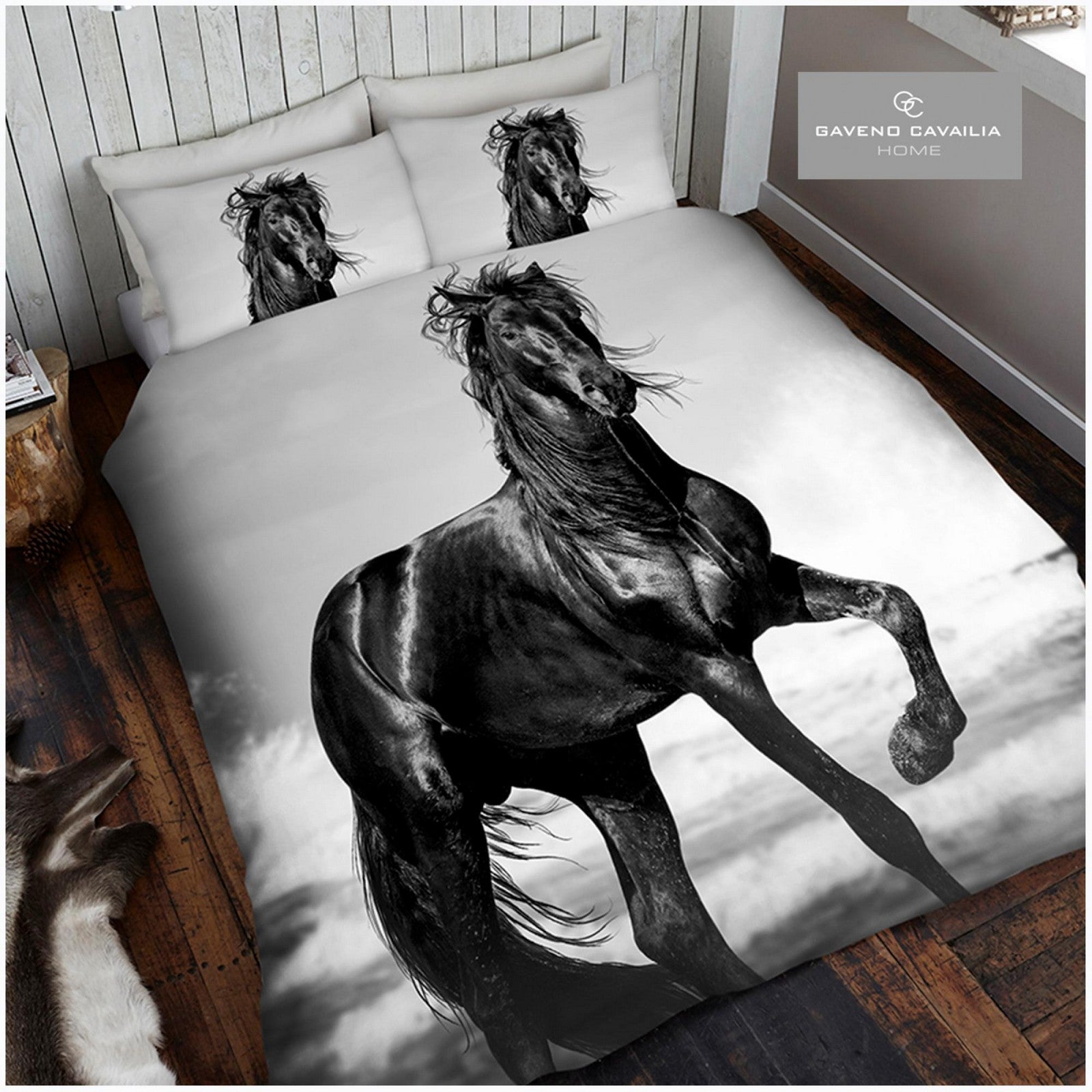 11108726 premium duvet set single 3d horse 1 1