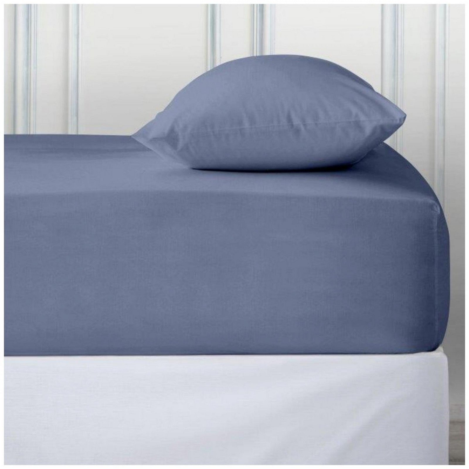 11115793 percale deep ftd sheet super king blue 1 2