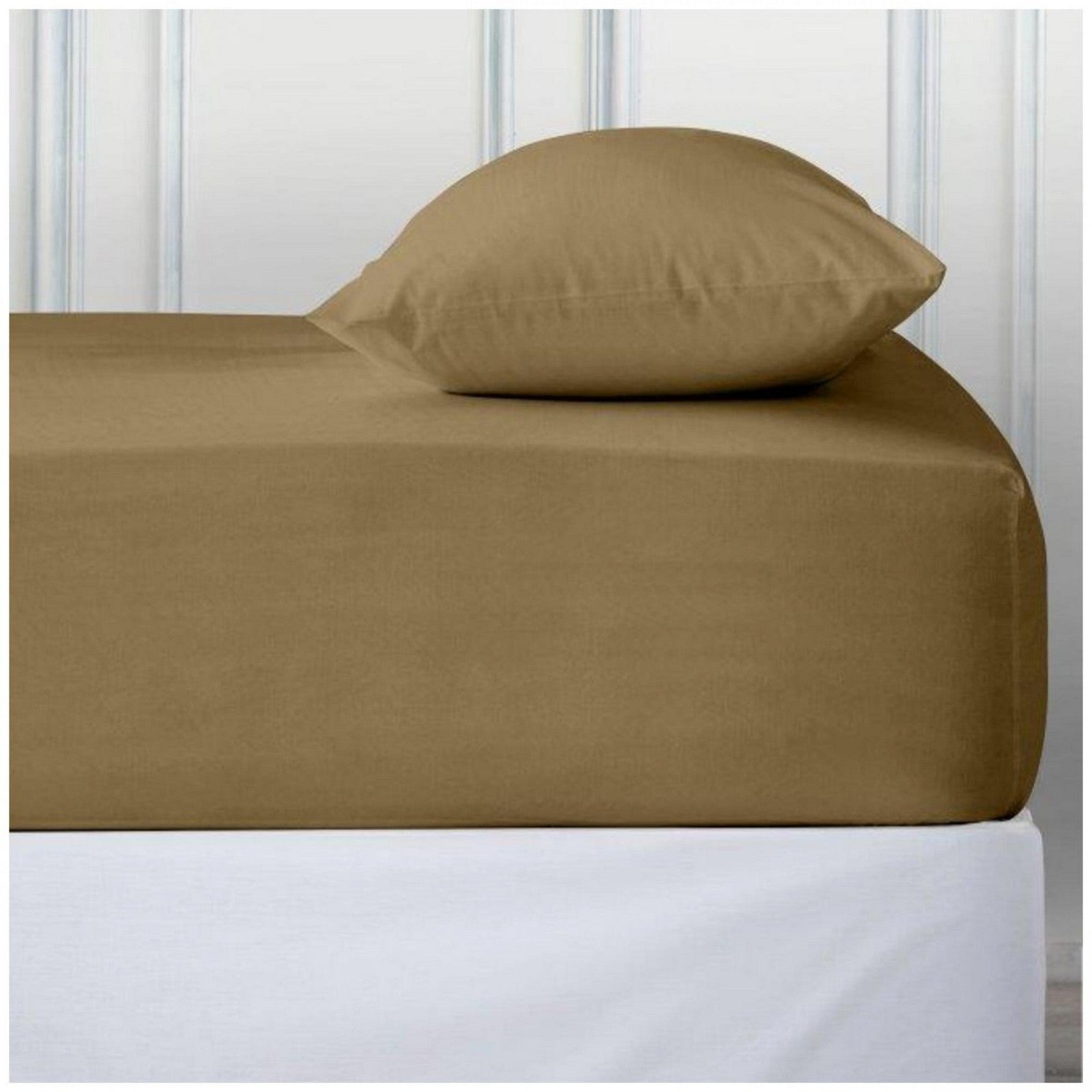 11115878 percale deep ftd sheet super king mocha 1 2