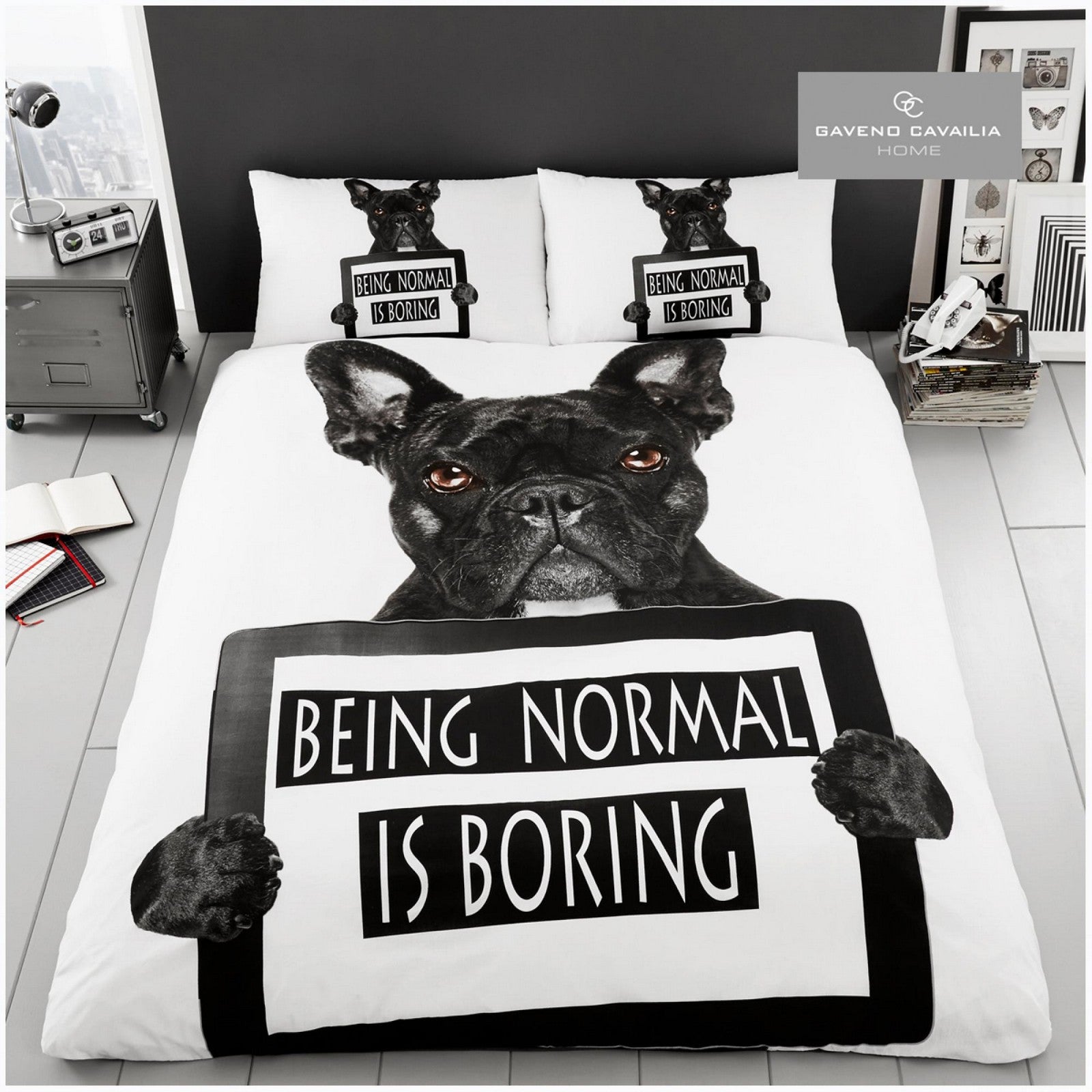 11128502 premium duvet set double 3d bull dog 1 2