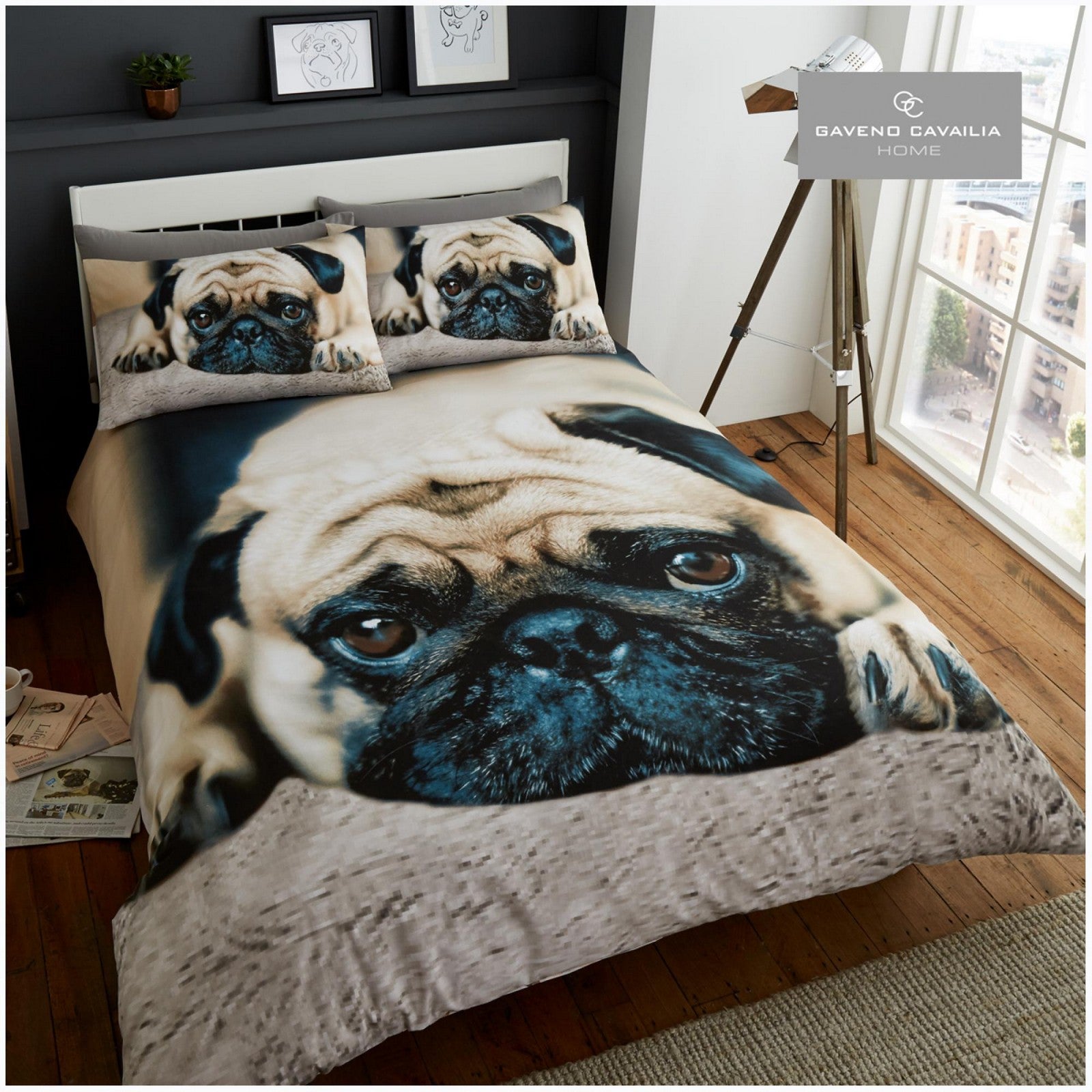 11129721 premium duvet set single 3d sweet pug 1 1