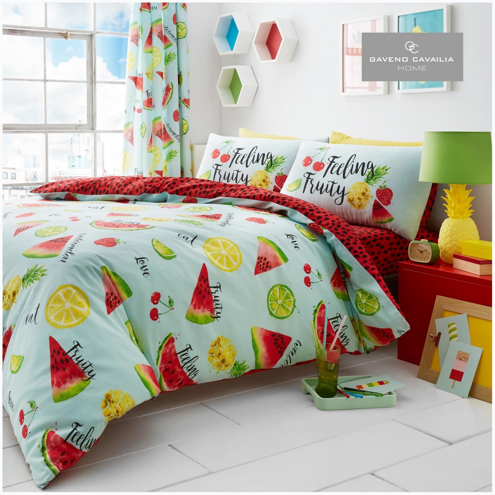 11131526 printed duvet set tutti fruiti single multi 1 1