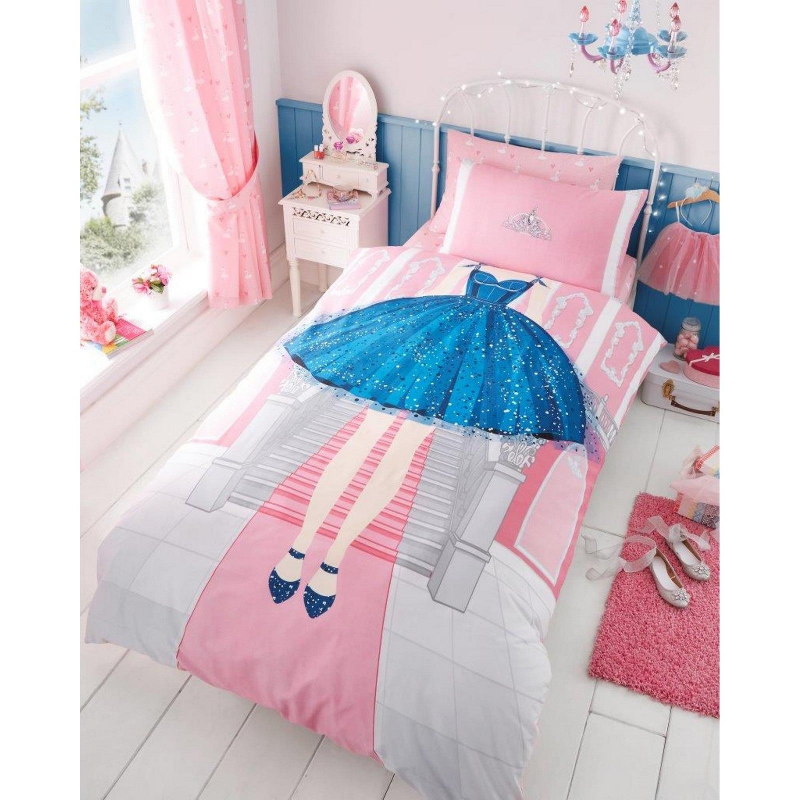 11147121 kids panel duvet set single princess 7121 1 1