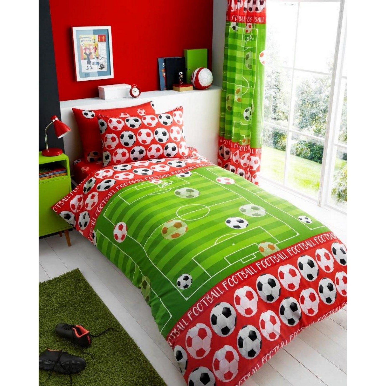 Rotary Goal Red Duvet Set