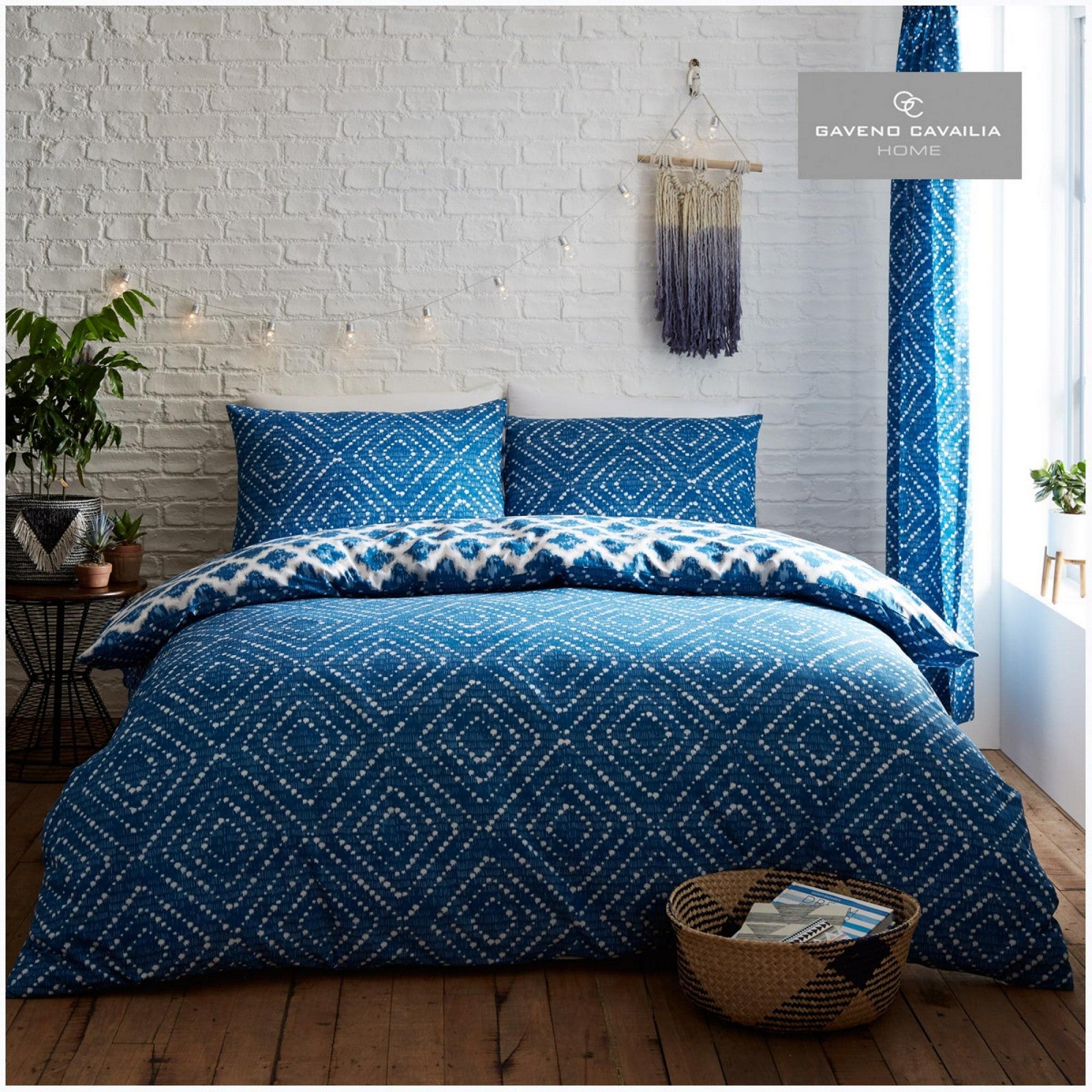 Indigo Diamond Duvet Set