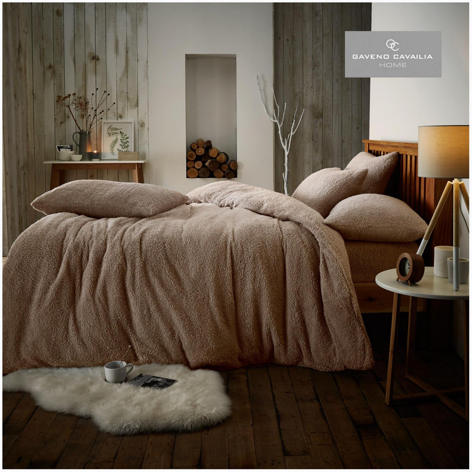 11159032 teddy plain duvet set single mink 1 1