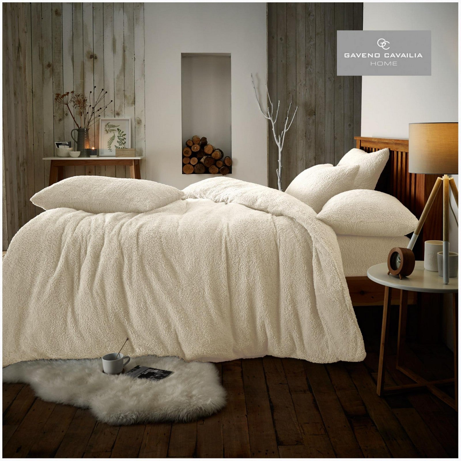 11159094 teddy plain duvet set double cream 1 1