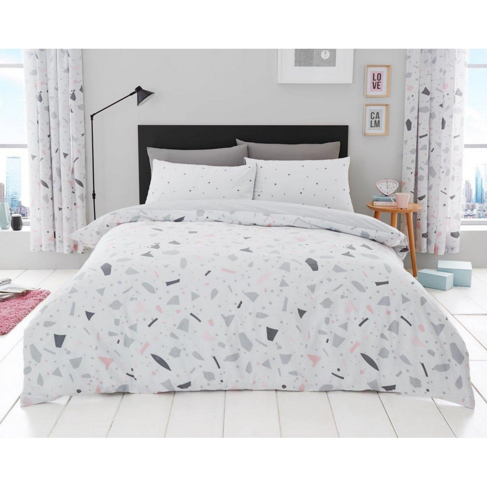 11159483 printed duvet set terrazzo single grey 1 1