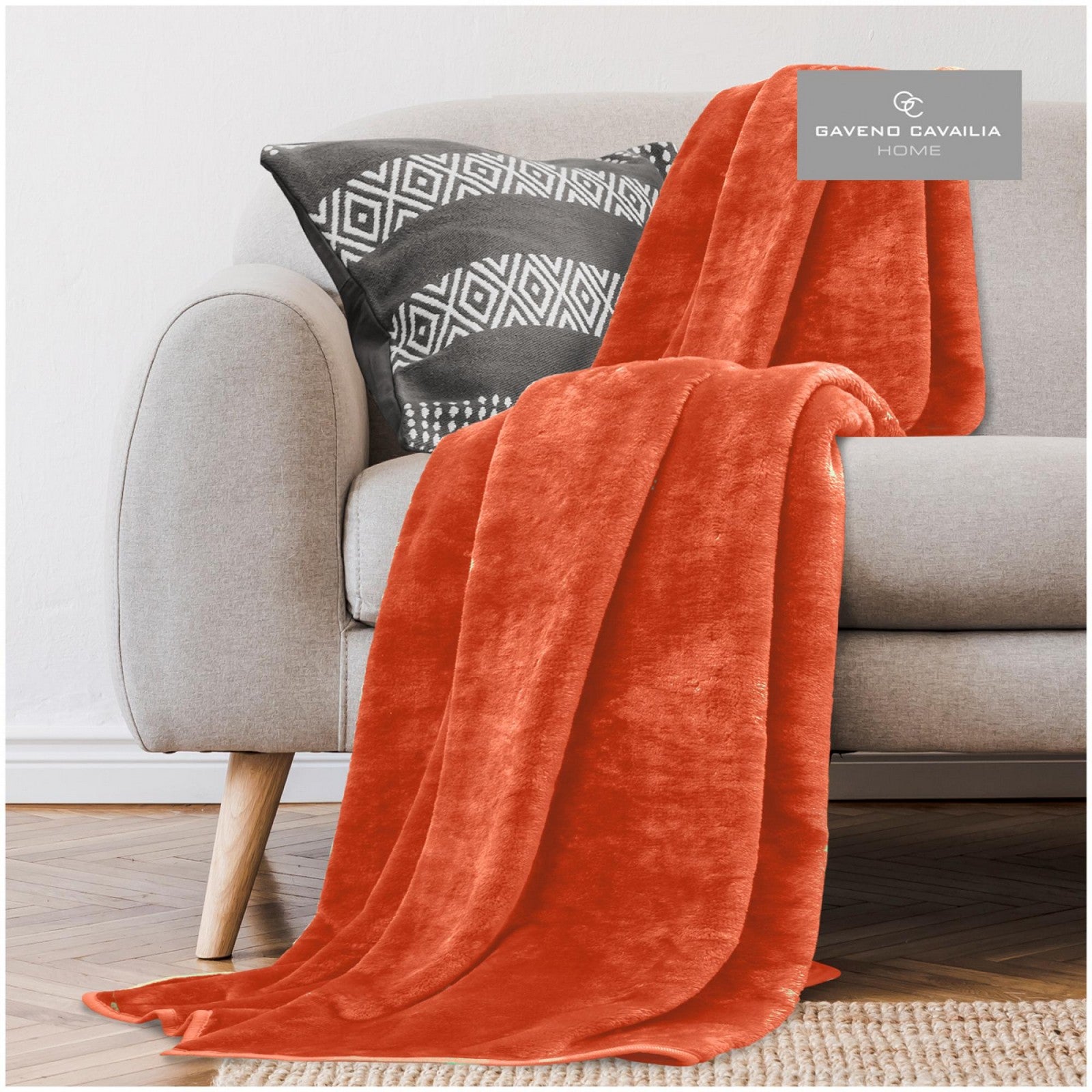 11161561 mink fur throw 150x200 orange 1 1