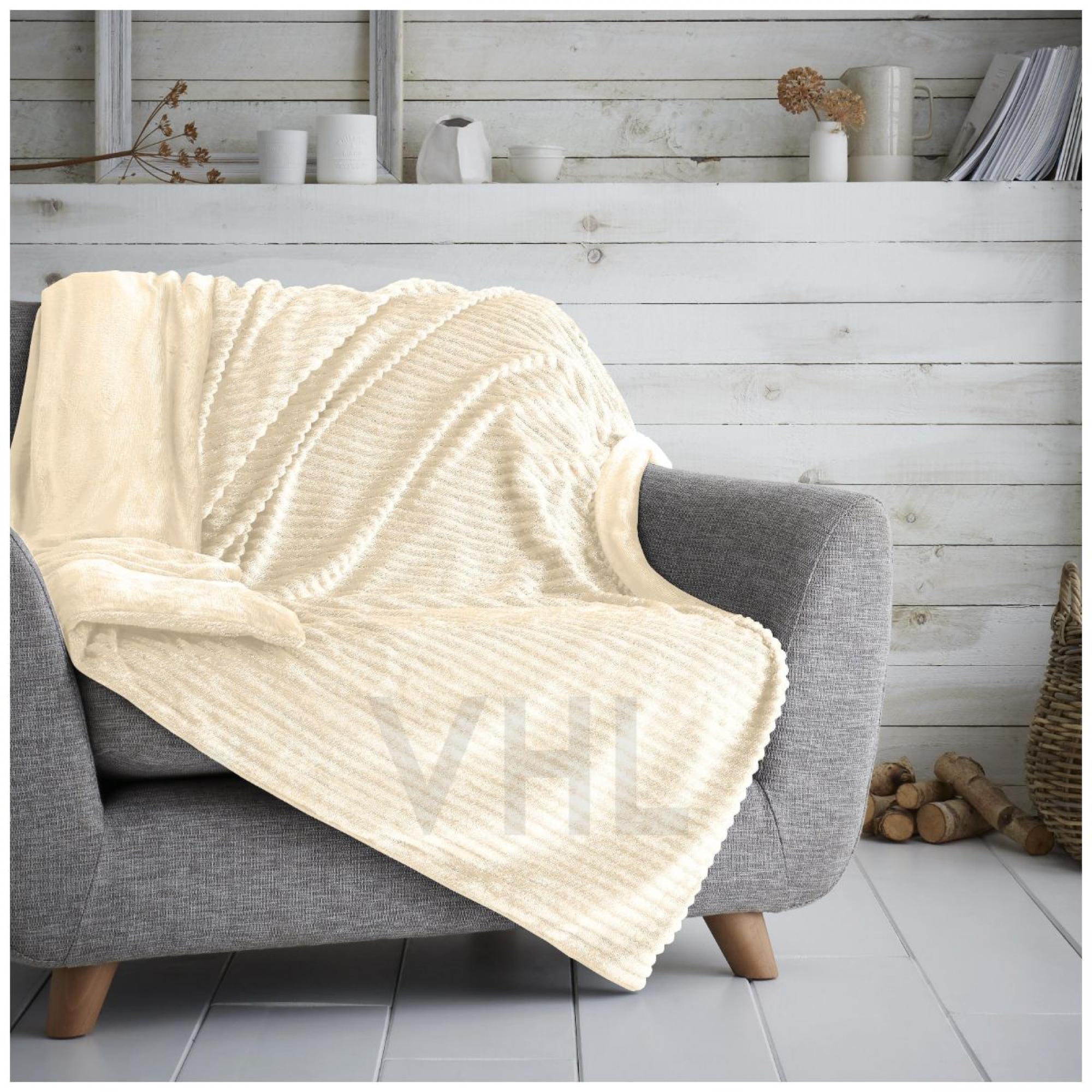 Teddy Chunky Rib Throw With Glitter