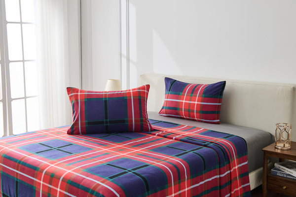 GC Printed Ferdi Tartan Check Duvet Cover Set