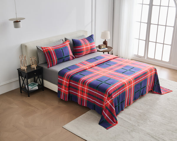 GC Printed Ferdi Tartan Check Duvet Cover Set