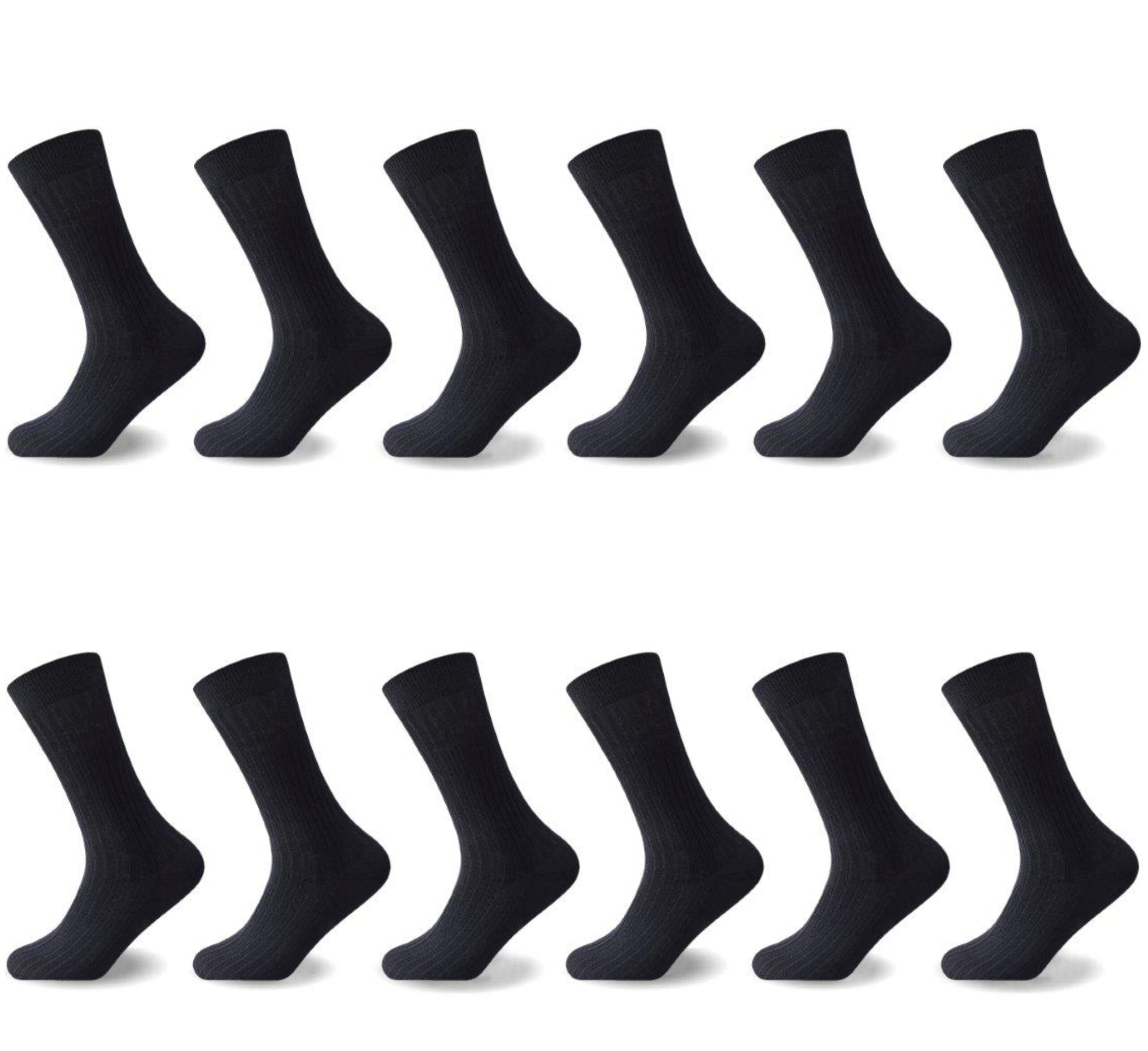 12pk Mens 100% Cotton Socks