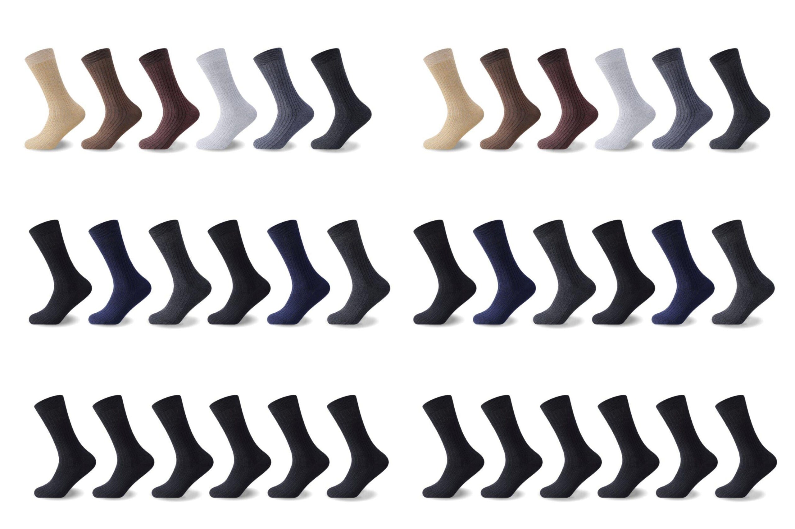 12pk Mens 100% Cotton Socks