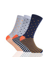 GC Men's Dot & Stripe Pattern Socks – 12 Pack