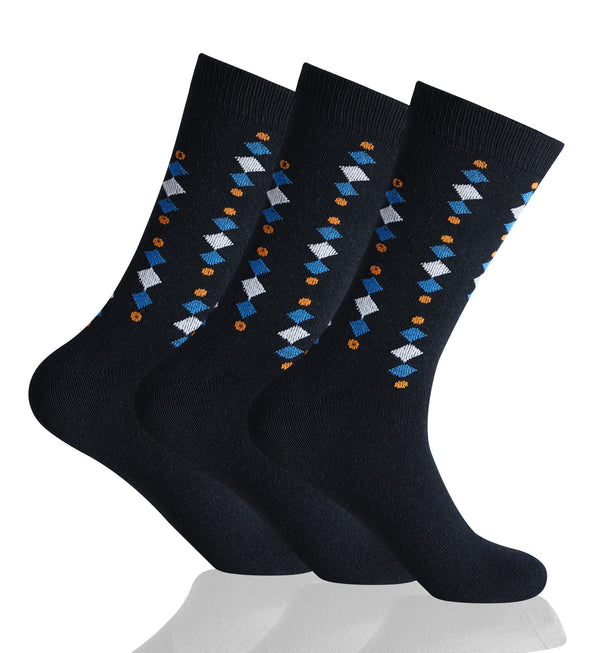 GC Men's Triangular Pattern Dress Socks – 12 Pack