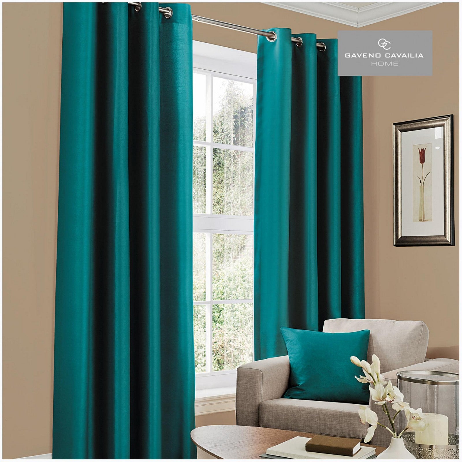 31068983 faux silk eyelet curtains 66x72 teal 1 2