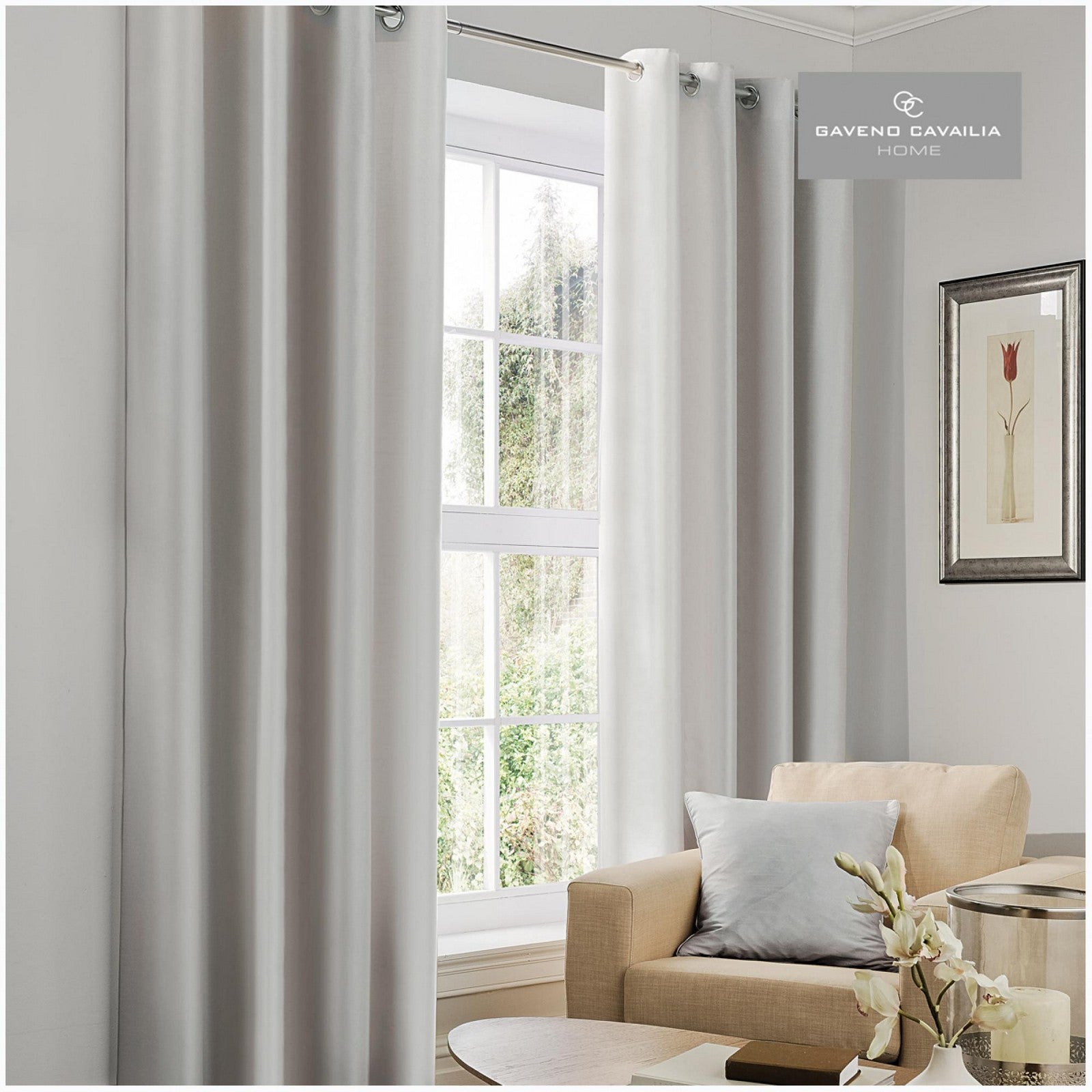 31069195 faux silk eyelet curtains 90x90 silver 1 2