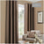 GC Faux Silk Eyelet Curtain – Choco