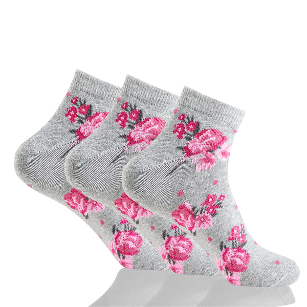 GC Women's Rose Print Socks – 12 Pack