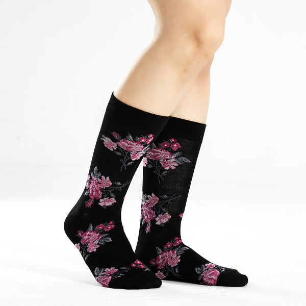 GC Women's Floral Print Cotton Socks – 12 Pack