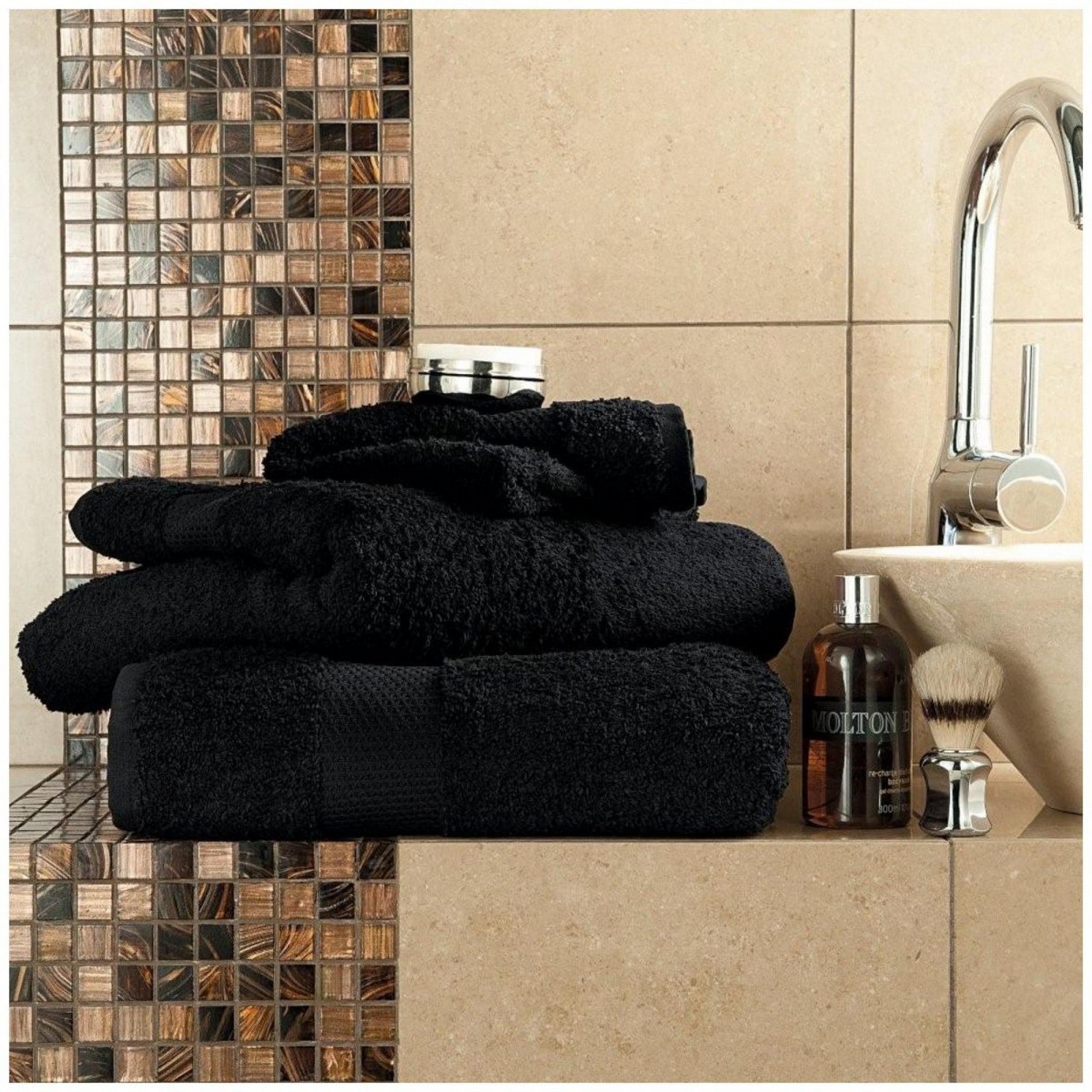 41044390 miami hand towel 50x85 black 1