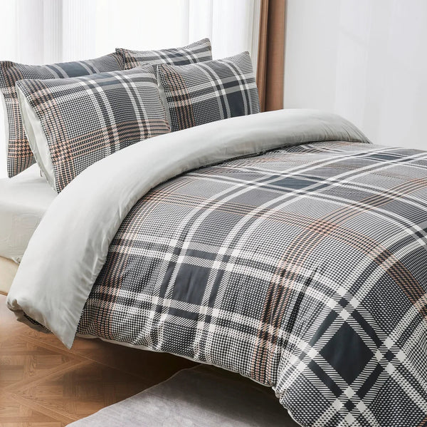 Conall Check PrintedDuvet Set