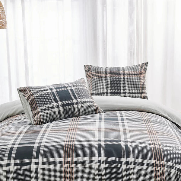 Conall Check PrintedDuvet Set