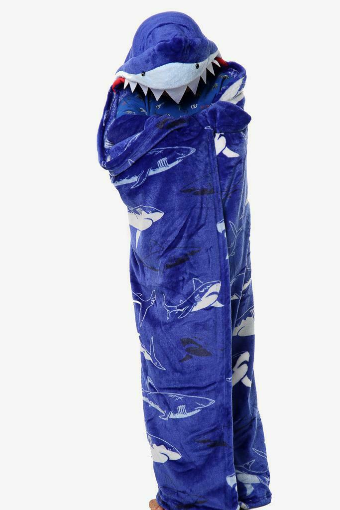 Printed Hooded Blanket Shark