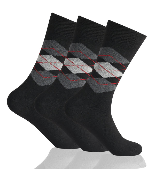 GC Men's Flexi Diabetic Argyle Socks – 12 Pack