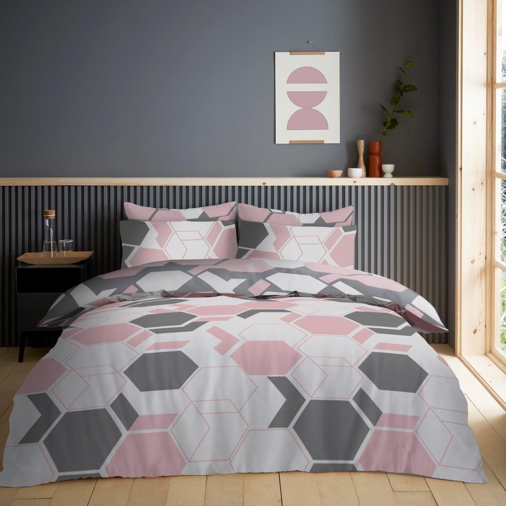 Aster Geo Printed Complete Duvet Set